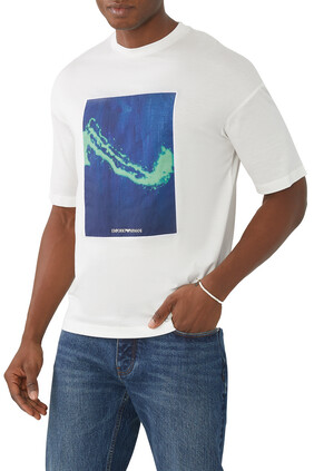 Blue Abstract Print T-Shirt